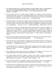 Ejercicios de Gravimetría: Problemas Resueltos