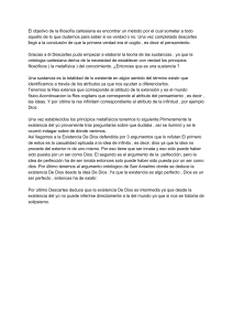 Filosofía Cartesiana: Cogito, Sustancias y Existencia de Dios