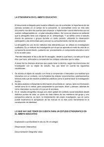 Etnografía en la Educación: Análisis y Aplicación