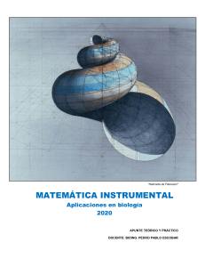 Matemática Instrumental: Aplicaciones en Biología - Apunte