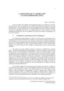 Pedagogía de la Admiración: Fecundidad Educativa