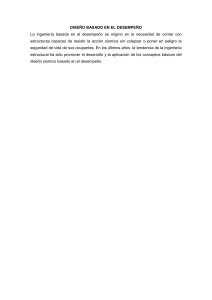 Diseño Basado en el Desempeño: Ingeniería Sísmica