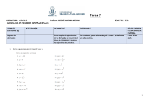 Tarea de Cálculo: Repaso de Derivadas