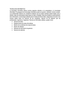 Tecnología Informática: Alcance y Deberes Profesionales