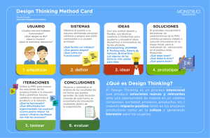 Design Thinking: Tarjeta de Método para Innovación