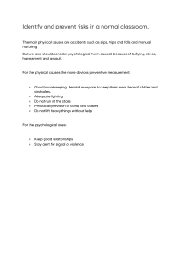 Classroom Risk Prevention: Physical & Psychological Safety