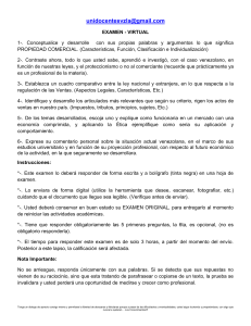 Examen Virtual: Propiedad Comercial y Ventas en Venezuela