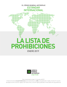 wada 2019 spanish prohibited list