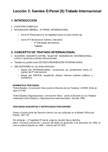 Fuentes del Derecho Penal: Tratados Internacionales