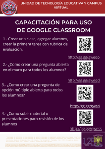 Guía Google Classroom: Capacitación para Docentes