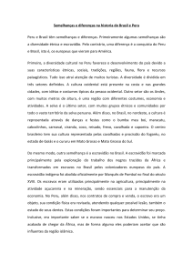 Brasil e Peru: Semelhanças e Diferenças Históricas