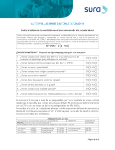 Autoevaluación COVID-19: Síntomas y Prevención