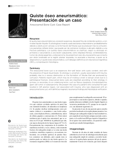 Quiste Óseo Aneurismático: Presentación de Caso Radiológico