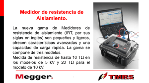 Medidor de Resistencia de Aislamiento: Manual del Usuario