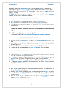 Grammar and Vocabulary Worksheet