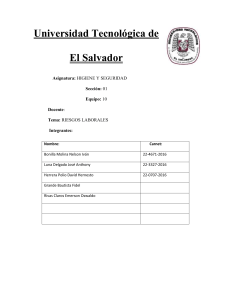 Riesgos Laborales: Informe de Higiene y Seguridad