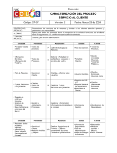 Caracterización Proceso Servicio al Cliente