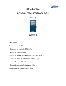 FICHA BATERIA SPECTRA FOCUS 2