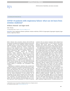 COVID-19 Respiratory Failure: Aviation Medicine Insights