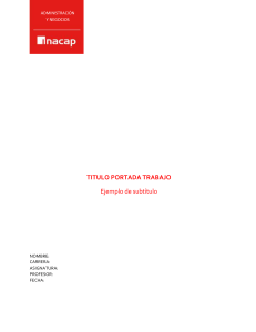Plantilla Portada Trabajo Académico - Administración y Negocios
