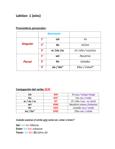Gramática Alemana: Pronombres, Verbos Sein, Haben, Werden