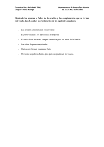 Análisis Morfosintáctico: Ejercicios de Lengua FPB
