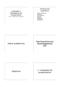 Lenguajes y Paradigmas de Programación - Introducción