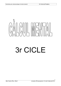 Cálculo Mental 3er Ciclo Primaria: Actividades y Estrategias