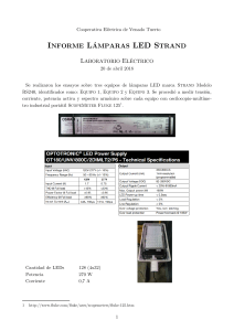 Informe Lámparas LED STRAND: Análisis Eléctrico