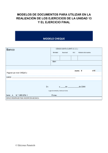 Modelos de Cheque, Recibo y Transferencia Bancaria