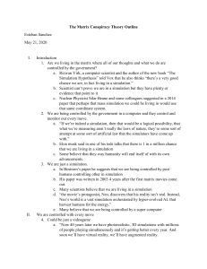The Matrix Conspiracy Theory Outline