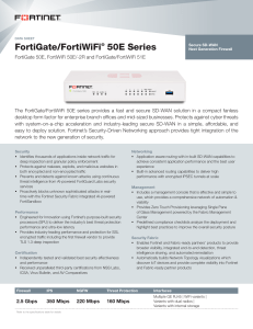 FortiGate/FortiWiFi 50E Series: Secure SD-WAN Data Sheet