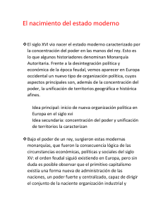 El Nacimiento del Estado Moderno: Siglo XVI