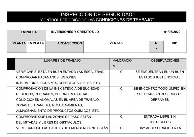 FICHA INSPECCION