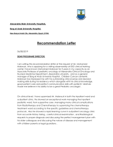 Recommendation Letter for Mohamed Mabrouk - Pediatric Oncology