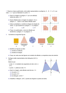 Exercícios de Geometria: Reflexão, Rotação e Simetria