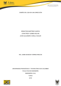 Diseño de Losa en una Dirección: Informe Técnico