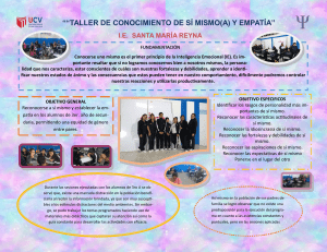Taller Autoconocimiento y Empatía - I.E. Santa María Reyna