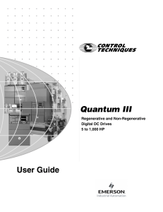 Quantum III DC Drives User Guide (5-1000 HP)