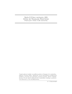 Álgebra II: Guía de Trabajos Prácticos - Espacios Vectoriales