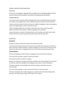 Forensic Linguistics & Pragmatics: Definitions & Characteristics
