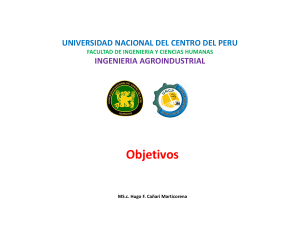 Objetivos en Metodología de la Investigación Agroindustrial