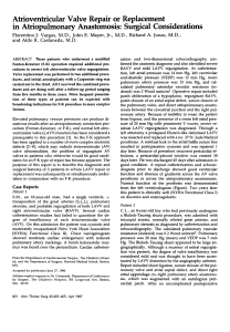 Atrioventricular Valve Repair or Replacement in Atriopulmonary Anastomosis Surgical Considerations