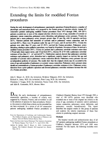 Extending the limits for modified Fontan procedure
