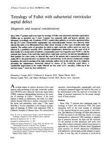 Tetralogy of Fallot with subarterial ventricular septal defect: Diagnosis and Surgical Considerations by Florentino J Vargas et al.