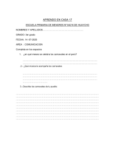 Hoja de Trabajo: Carnavales y Toritos de Pucará - 3er Grado