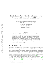 Kalman-Bucy Filter for Lévy Processes