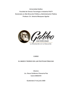 Tarea de Teoría de Políticas Públicas: Democracia y Desarrollo