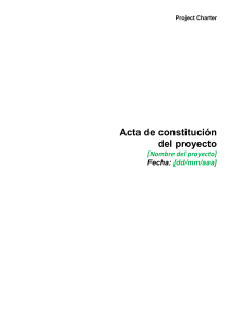 Plantilla Acta de Constitución del Proyecto