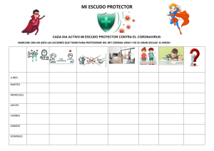 Mi Escudo Protector: Hoja de Trabajo Coronavirus Niños
